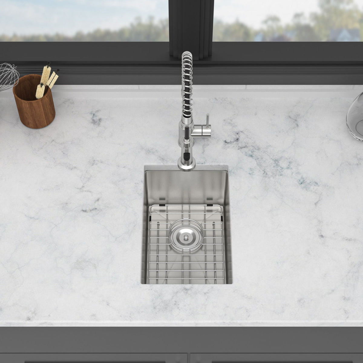 Undermount Steel Kitchen Sink, Deep Single Bowl Basin, photo 9 of 23