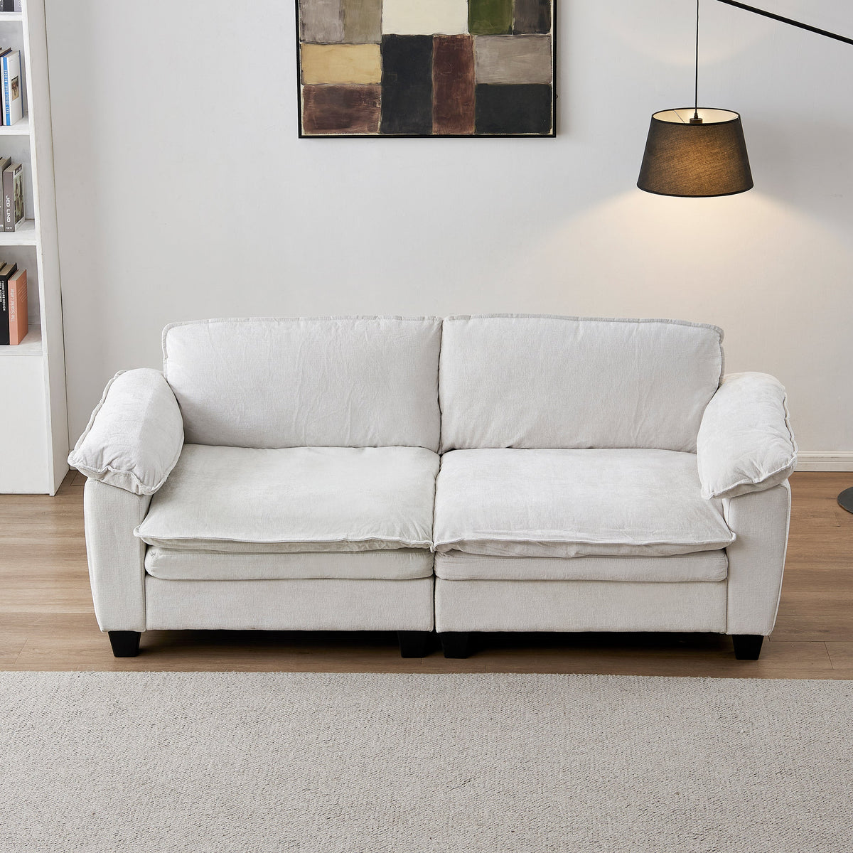 Luxury Chenille Upholstered Loveseat Couch, photo 2 of 10