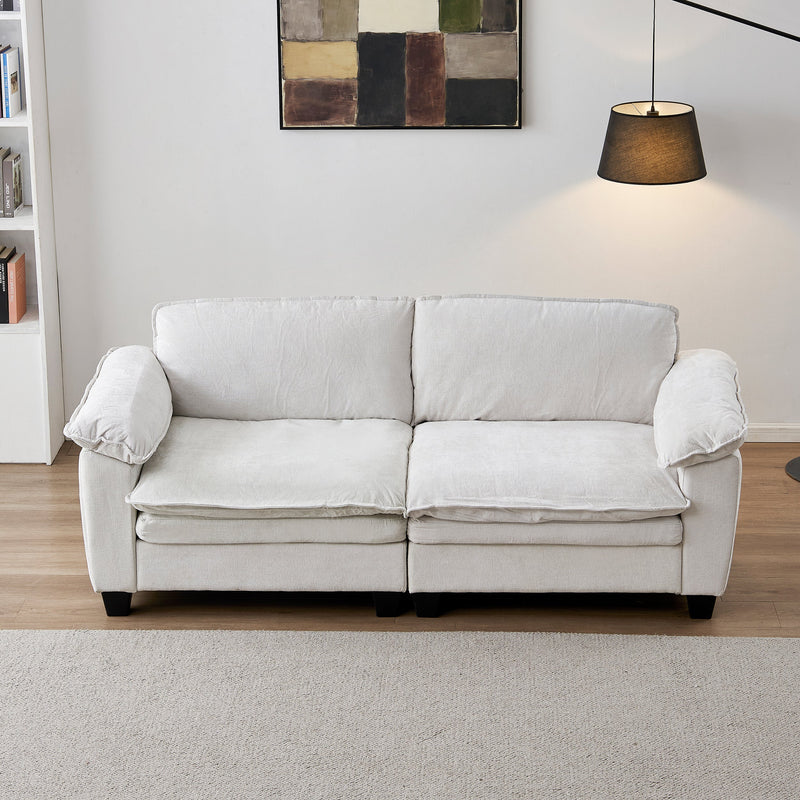 Luxury Chenille Upholstered Loveseat Couch, photo 2 of 10
