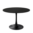 42.12" Modern Round Dining Table with Round MDF Table Top, Metal Base Dining Table, End Table Leisure Coffee Table