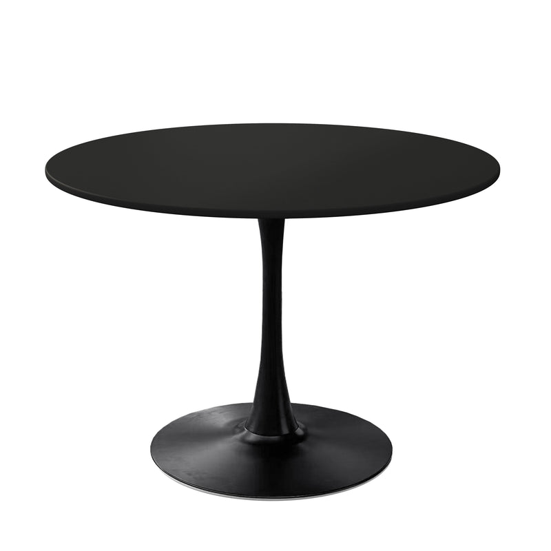 42.12" Modern Round Dining Table with Round MDF Table Top, Metal Base Dining Table, End Table Leisure Coffee Table