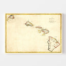 Vintage Map of Hawaii 1893