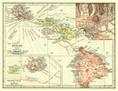 Vintage Map of Hawaii 1912