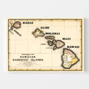 Vintage Map of Hawaii 1846