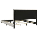 Dorian Fabric Upholstered Eastern King Panel Bed Cream