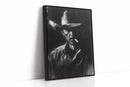 Midnight Cowboy in Charcoal Shadows