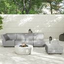 Cleo - Modular Upholstered Deep Seating Patio Corner Chair Axroma Olefin by HouseOfZazla