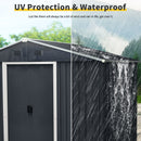Outdoor Metal Storage Shed With Sliding Door And Foundation For Backyard, Patio, Lawn by HouseOfZazla