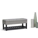 Saxon - Upholstered Transitional Storage Ottoman Bench by Unique Piece Furniture