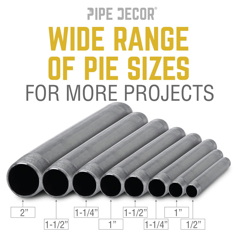 1 in. x 3 1/2 in. Black Pipe