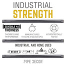 1 in. x 8 in. Black Pipe