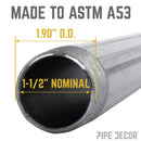 1 1/2 in. x 30 in. Black Pipe