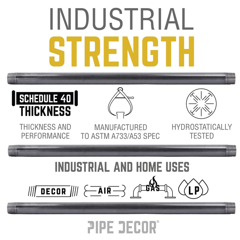 1 1/2 in. x 60 in. Black Pipe
