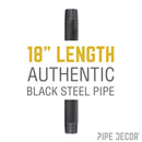 1/2 in. x 18 in. Black Pipe by PIPE DECOR