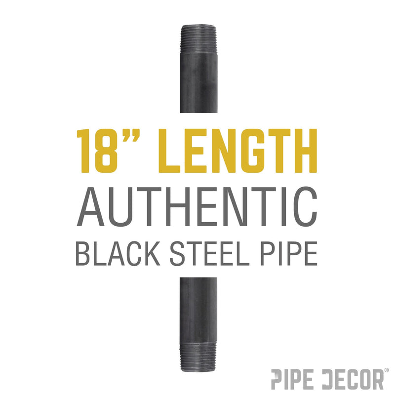 1/2 in. x 18 in. Black Pipe