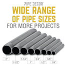 1/2 in. x 3 in. Black Pipe by PIPE DECOR