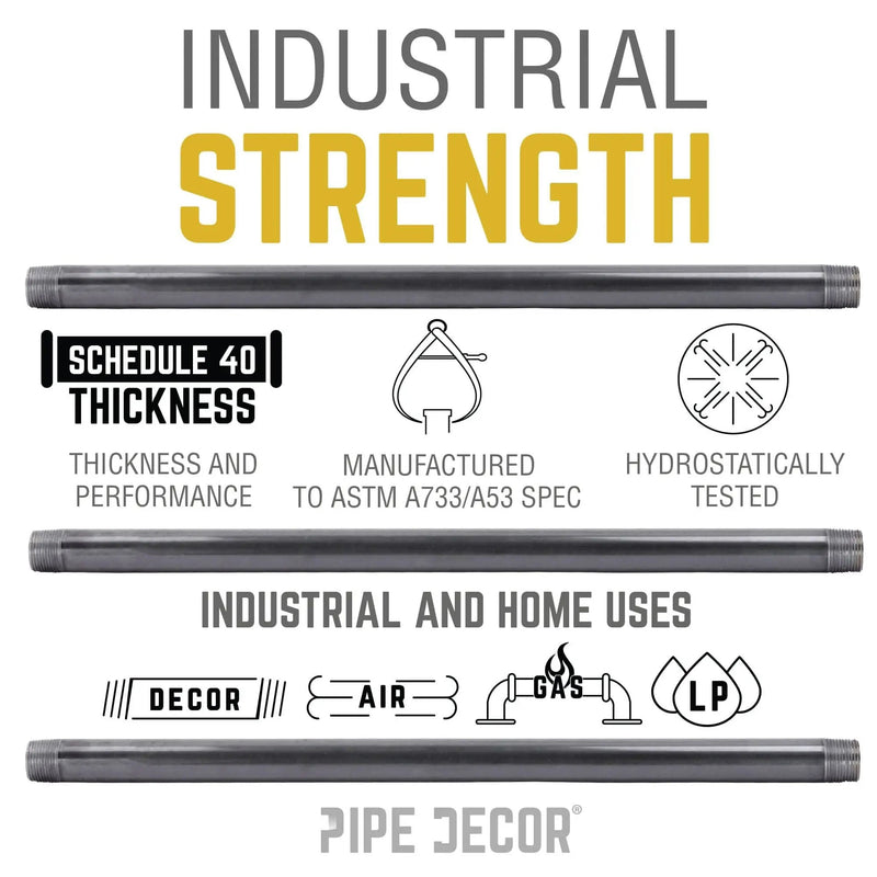 1/2 in. x 3 in. Black Pipe, photo 5 of 9
