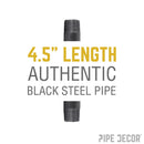 1/2 in. x 4 1/2 in. Black Pipe by PIPE DECOR
