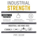 1/2 in. x 8 in. Black Pipe