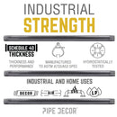 1/2 in. x 9 in. Black Pipe by PIPE DECOR