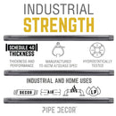 1/4 in. x 10 in. Black Pipe by PIPE DECOR
