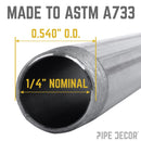 1/4 in. x 4 1/2  in. Black Pipe