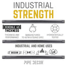 1/4 in. x 8 in. Black Pipe by PIPE DECOR