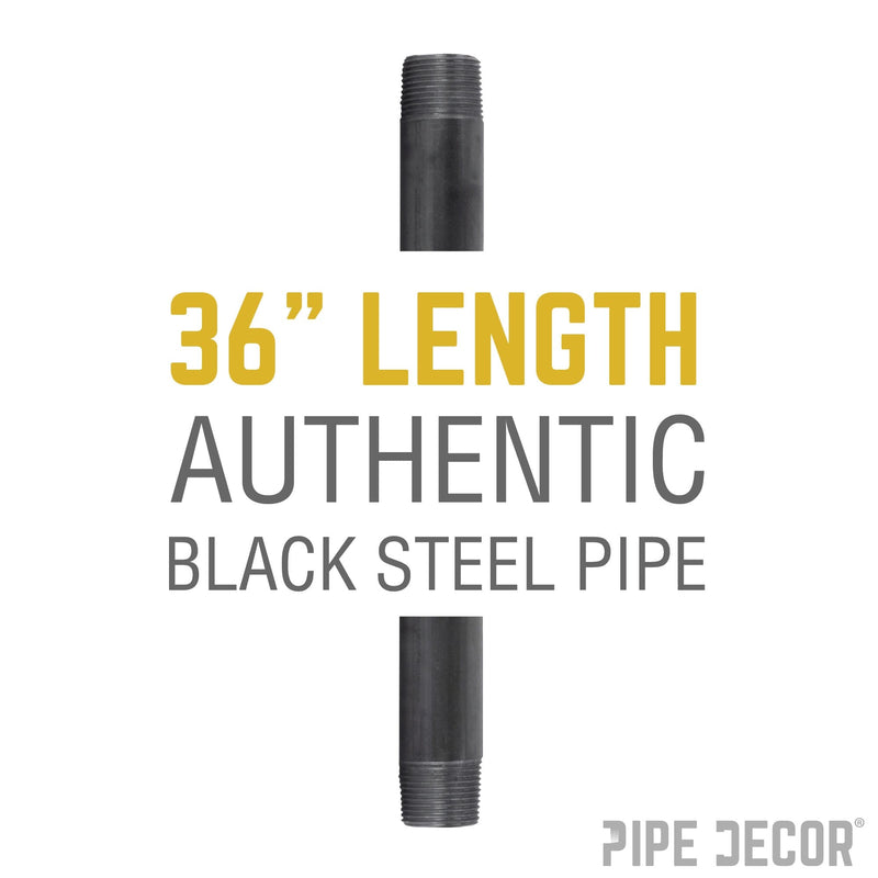 2 in. x 36 in. Black Pipe
