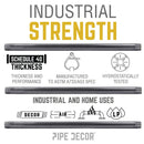 2 in. x 5 1/2 in. Black Pipe by PIPE DECOR