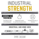 2 in. x 60 in. Black Pipe by PIPE DECOR
