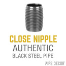 2 in. x Close Black Pipe by PIPE DECOR
