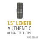 3/4 in. x 1 1/2 in. Black Pipe by PIPE DECOR