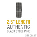 3/4 in. x 2 1/2 in. Black Pipe by PIPE DECOR