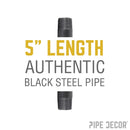 3/4 in. x 5 in. Black Pipe by PIPE DECOR