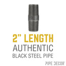 3/8 in. x 2 in. Black Pipe by PIPE DECOR