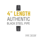 3/8 in. x 4 in. Black Pipe by PIPE DECOR