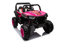 12V7A*1 30W*4 Four-Wheel Drive Seat One Button Start, Forward And Backward, High And Low Speed, Music, Front Light, Power Display, Two Doors Can Open, 2.4G R / C, Seat Belt Four Wheel Absorber by HouseOfZazla
