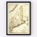 Vintage Map of Maine 1798