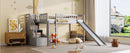 Loft Stairway Bed With 2 Drawers, Convertible Ladder And Slide by HouseOfZazla
