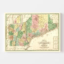 Vintage Map of Maine 1826