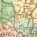 Vintage Map of Maine 1826