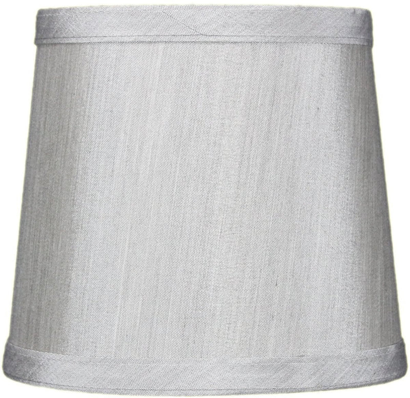 6"W x 5"H Set of 6 Gray Drum Chandelier Clip-On Lampshade