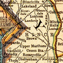 Vintage Map of Delaware 1904