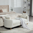 77.17" Wide Modern Upholstered End of Bed Bench