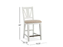 Heron Cove - Counter Chair With Upholstered Seat (Set of 2) - Chalk White