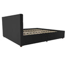King Upholstered Bed With Storage - Black by Unique Piece Furniture