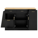 Kitchen Sideboard With Sliding Door Cabinet, 3 Tier Spice Rack by HouseOfZazla