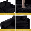 Modern Comfy Deep Seat Modular Sectional Sofa Cloud Couch With Ottoman by Unique Piece Furniture