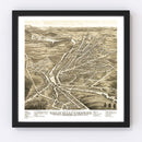 Vintage Map of Great Falls, New Hampshire 1877