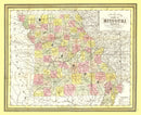Vintage Map of Missouri 1852